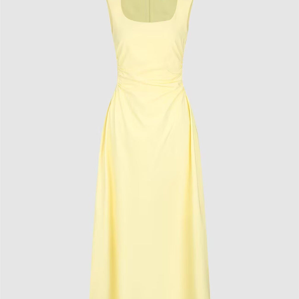Damen elegantes Maxikleid mit quadratischem Ausschnitt und schmeichelndem Schnitt Shopnory