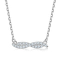 Damen Halskette mit elegantem Wellenmotiv und funkelnden Kristallakzenten Shop Nory