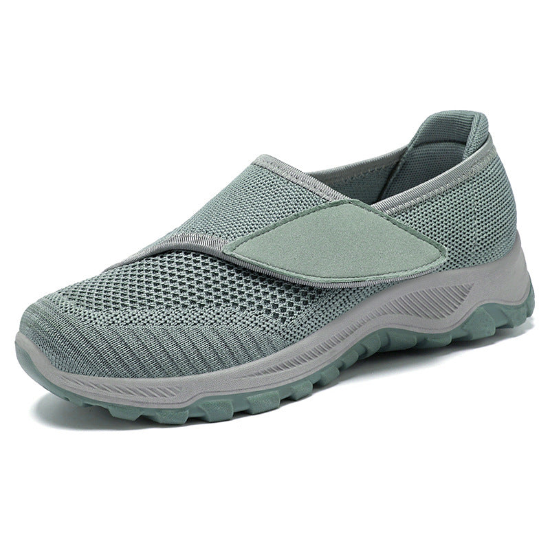 Damen nan verstellbarer Strick-Slip-On Wandersneaker mit Klettverschluss und profilierter Dämpfungssohle Shop Nory