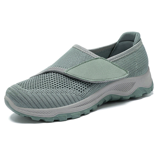 Damen nan verstellbarer Strick-Slip-On Wandersneaker mit Klettverschluss und profilierter Dämpfungssohle Shop Nory