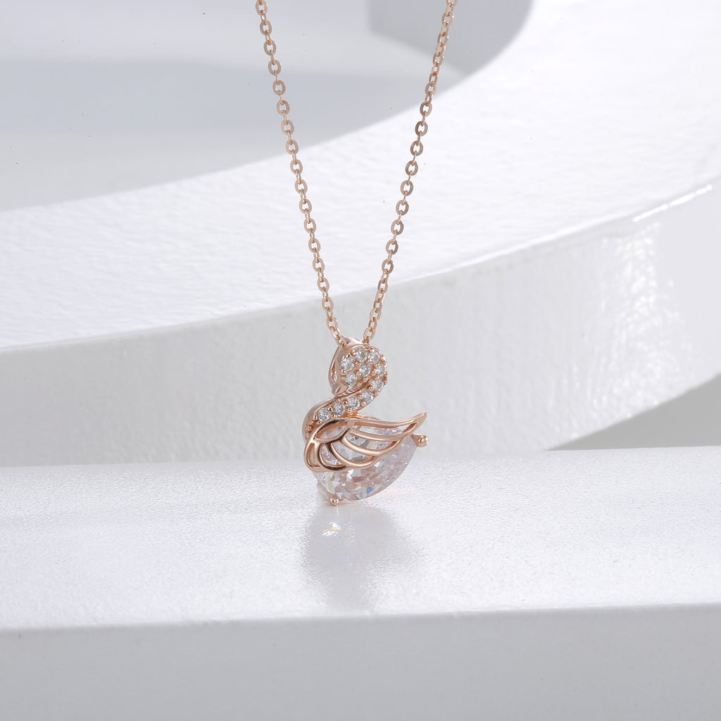 Damen Halskette mit eleganter Schwanenansicht Shop Nory
