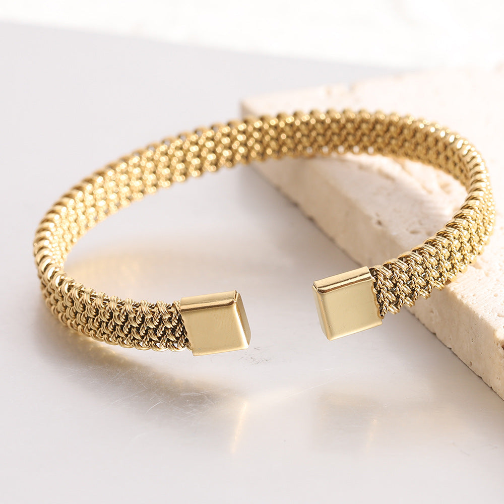 Damen elegantes und flexibles Edelstahlarmband Shop Nory