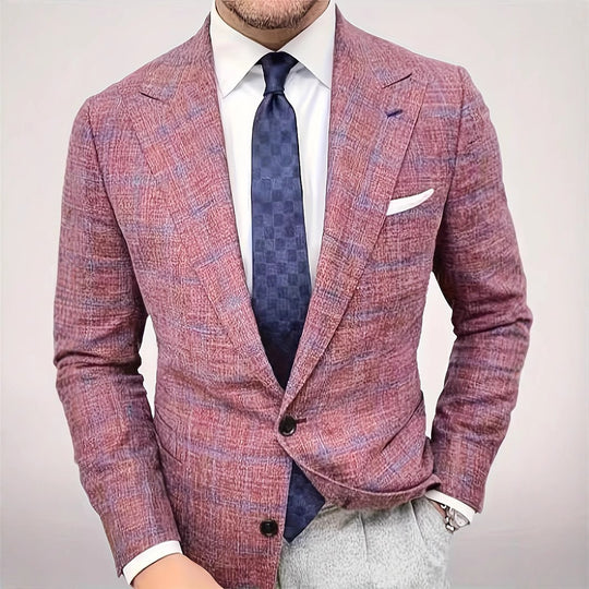 Herren nan tailliertes Sakko mit Glencheck-Muster und Ein-Knopf-Silhouette Shop Nory