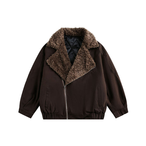 Herren Kurzblouson im Pilotenstil mit großzügigem Teddy‑Fellkragen und elastischem Bund Shop Nory