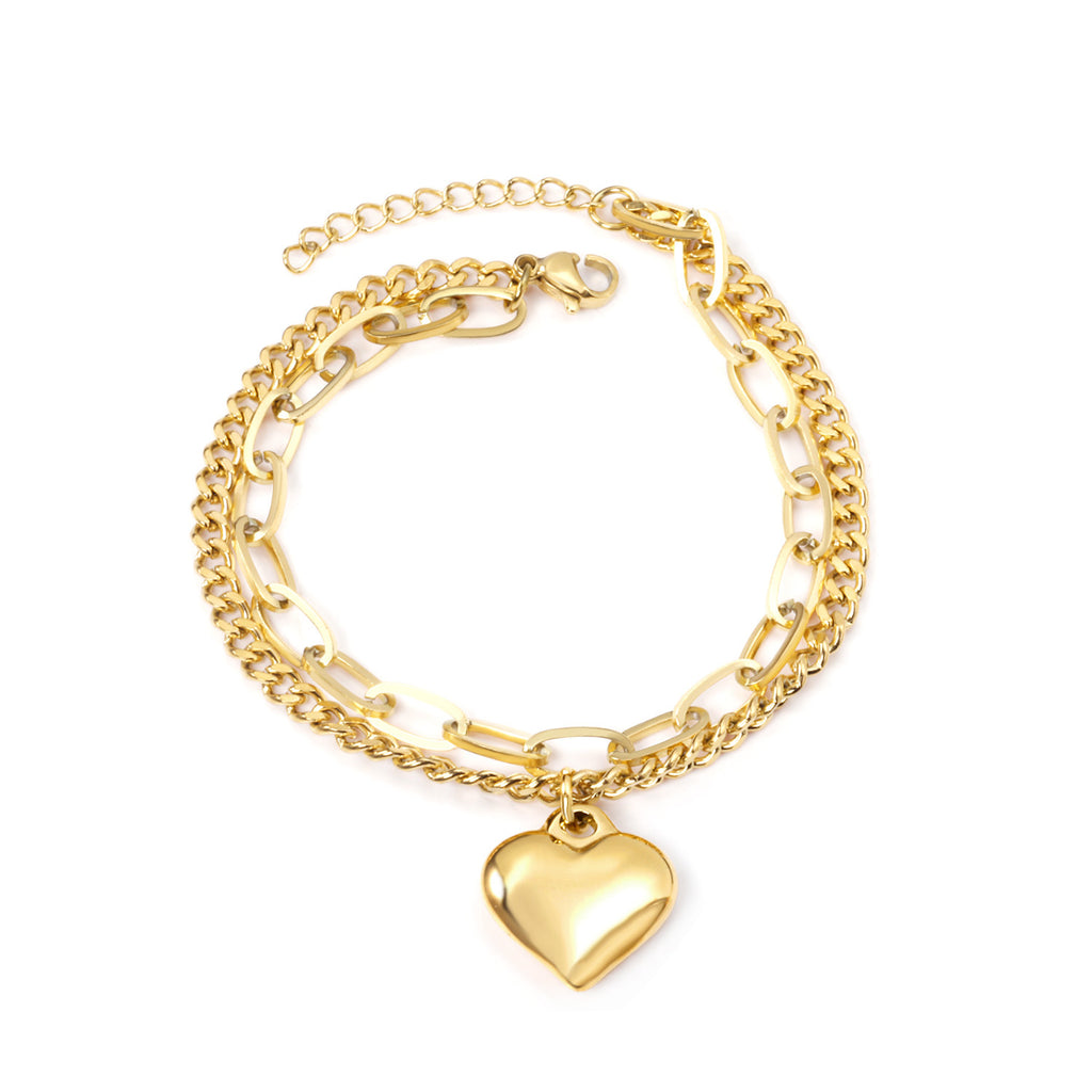 Damen Armband mit doppeltem Gliederdesign und luxuriösem Verschluss Shop Nory
