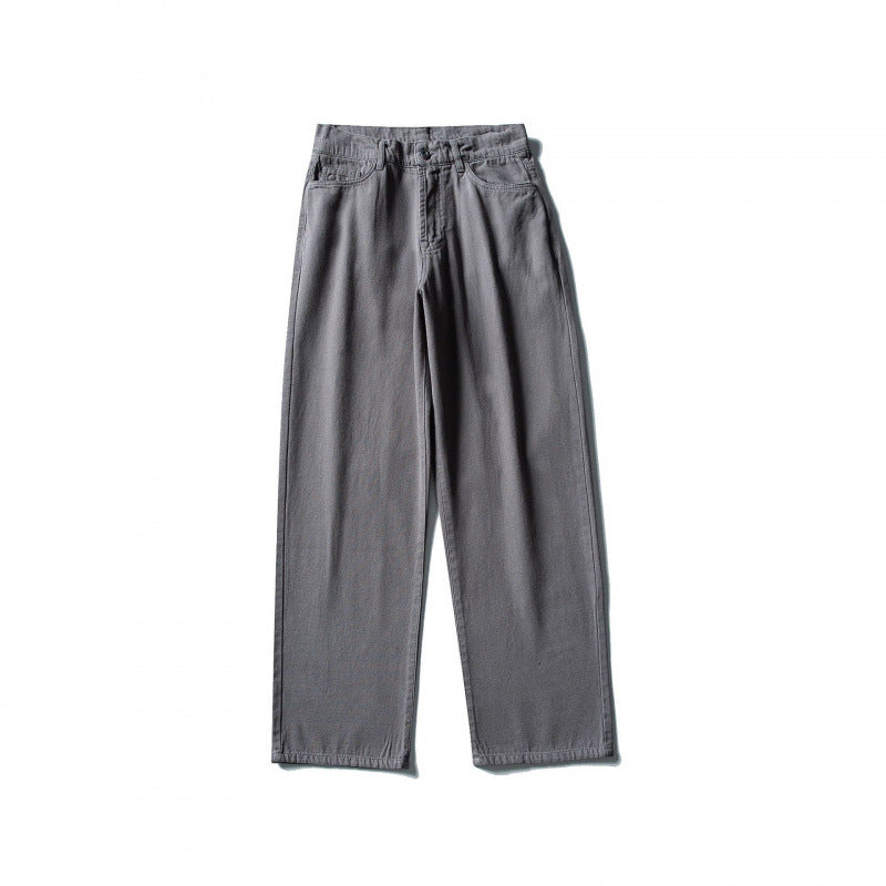Herren Gerade geschnittene Komfort-Canvashose mit hohem Bund Shop Nory