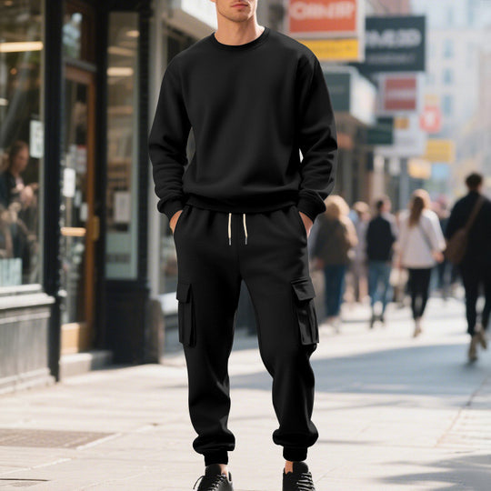 Herren Utility-Cargo-Jogger aus French Terry mit Mehrfachklappen & Tunnelzug Shop Nory