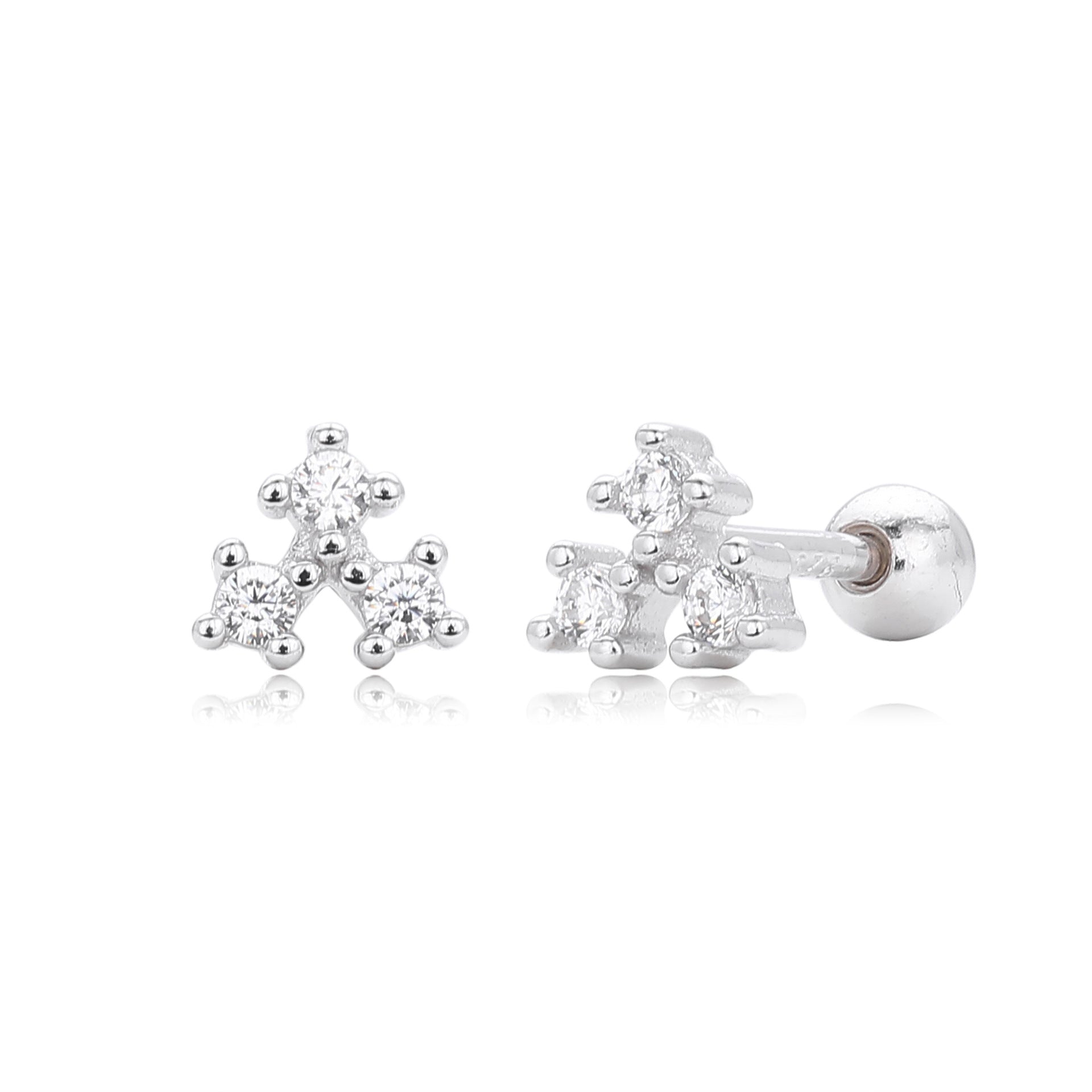 Damen Ohrstecker mit funkelndem 5A Zirkon aus hochwertigem 925 Sterling Silber Shop Nory