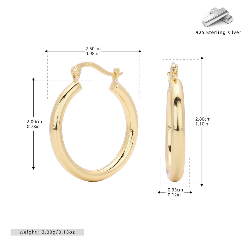Damen Creolenohrringe mit elegantem und zeitlosem Design aus hochwertigem 925 Sterling Silber Shop Nory