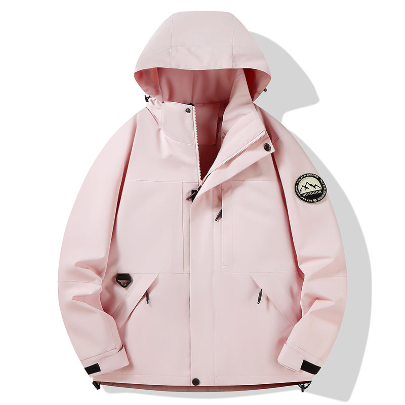 Damen wasserdichte Hardshell-Outdoorjacke mit Kapuze und Multifunktionstaschen Shop Nory