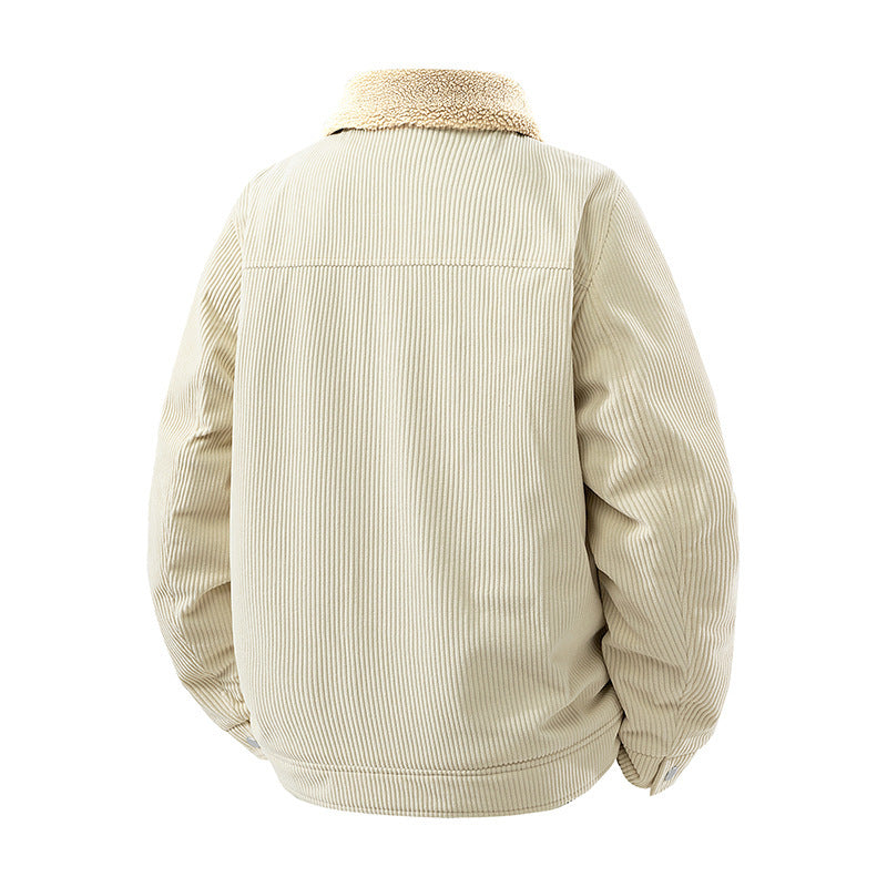 Herren Lässige Cordjacke mit Teddyfutter Shop Nory
