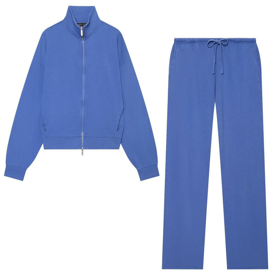 Damen Weite Loungehose mit Tunnelzugbund und geradem Bein Shop Nory