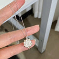 Damen filigrane Halskette mit floralem Anhänger aus hochwertigem Silber Shop Nory