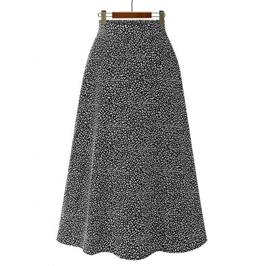 Damen hochtaillierter A-Linien Midirock aus Bouclé-Strick Shop Nory