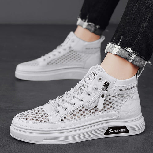 Damen High-Top Sneakers mit atmungsaktivem Netzdesign und dämpfender Sohle
