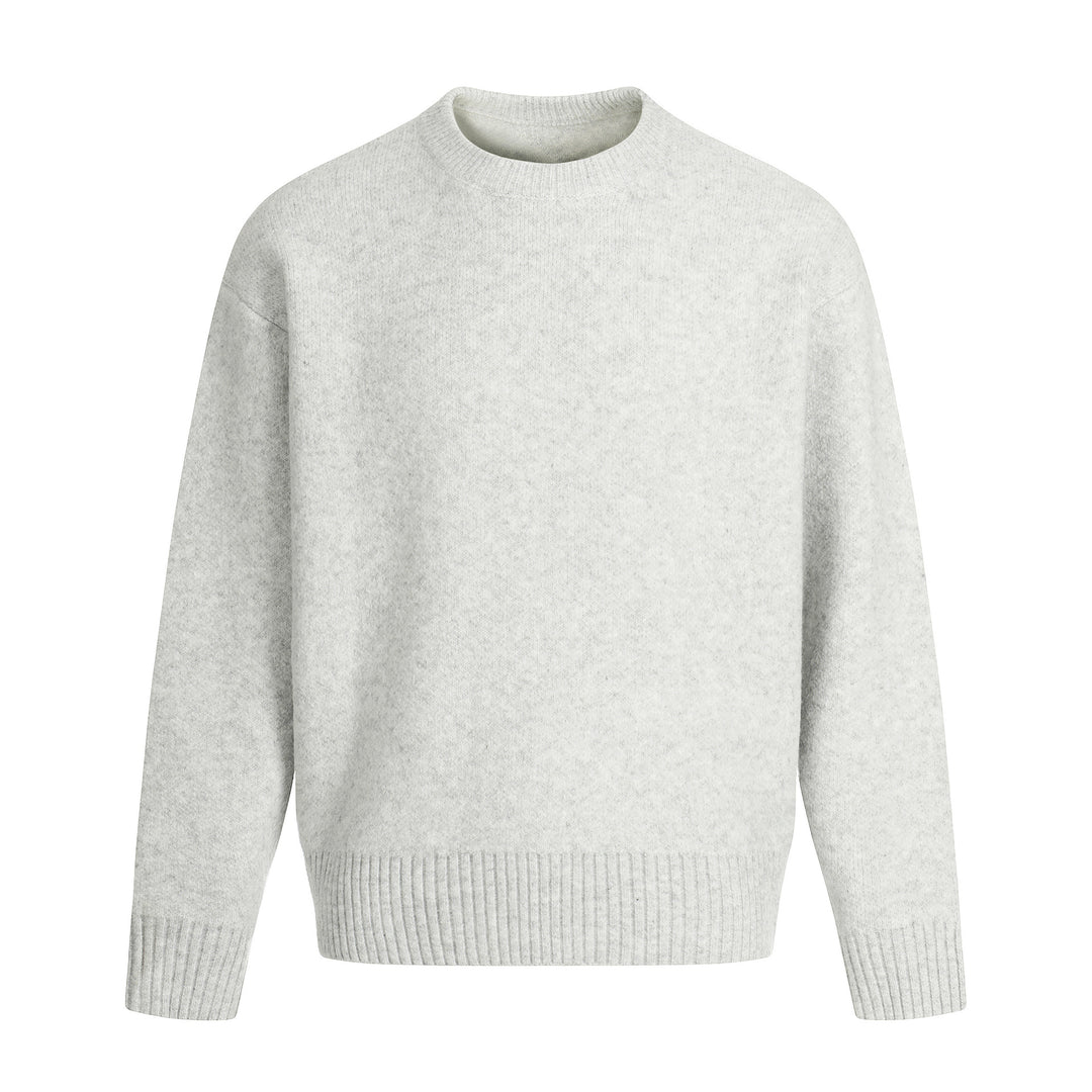 Unisex Großer Rundhalspullover aus weichem Feinstrick mit geripptem Saum Shop Nory