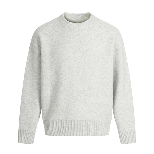 Unisex Großer Rundhalspullover aus weichem Feinstrick mit geripptem Saum Shop Nory