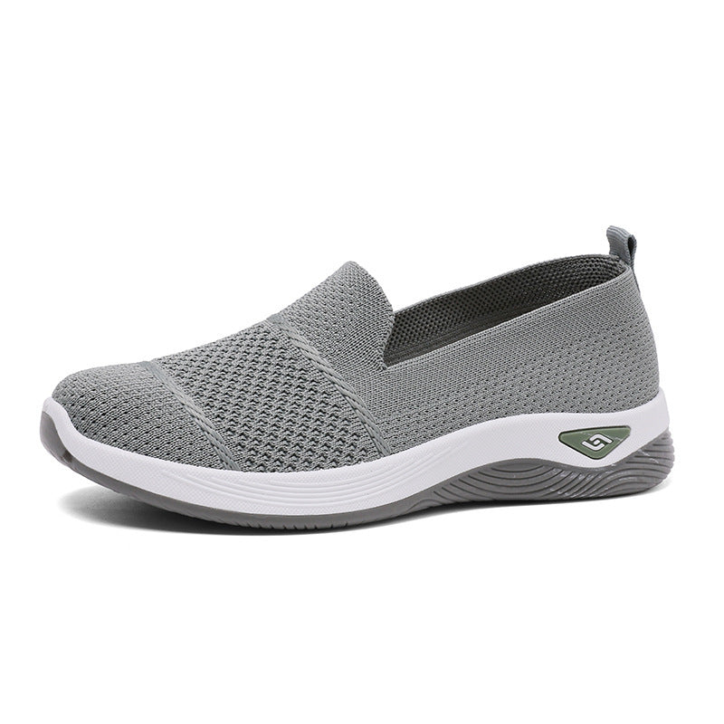 Damen Leichte Slip-On Freizeitschuhe mit atmungsaktiver Strickoberfläche