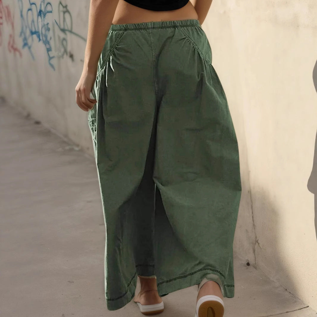 Damen Weite Culotte-Hose mit Kordelzug und großzügigen Taschen Shop Nory