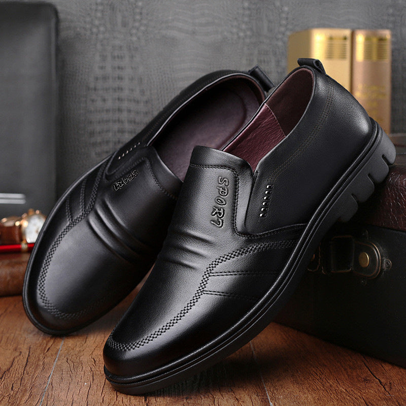 Herren Business-Casual Slipper aus glattem Kunstleder mit stoßdämpfender Gummisohle Shop Nory