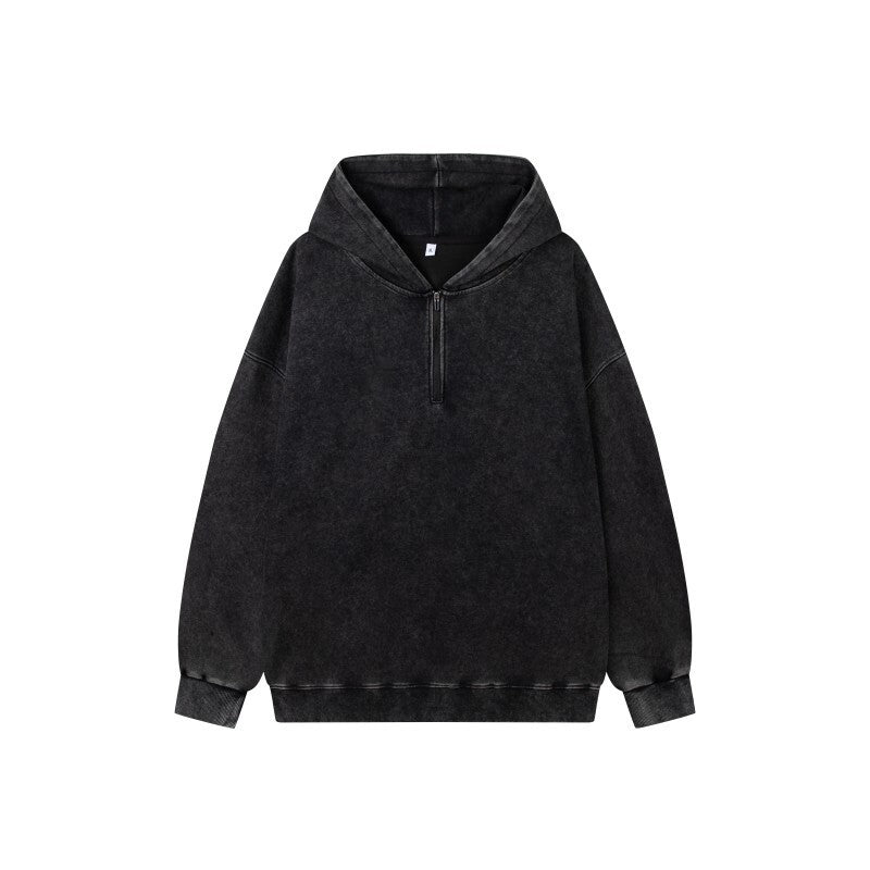 Damen Stilvolle Kapuzenpullover mit halbem Reißverschluss Shop Nory