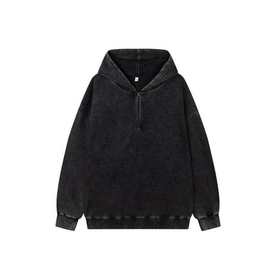 Damen Stilvolle Kapuzenpullover mit halbem Reißverschluss Shop Nory
