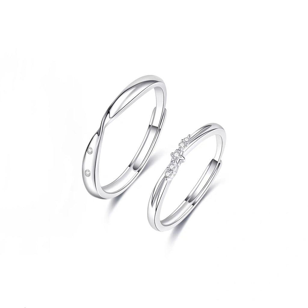 Damen eleganter Ring mit zeitgemäßem Design und funkelnden Akzenten Shop Nory