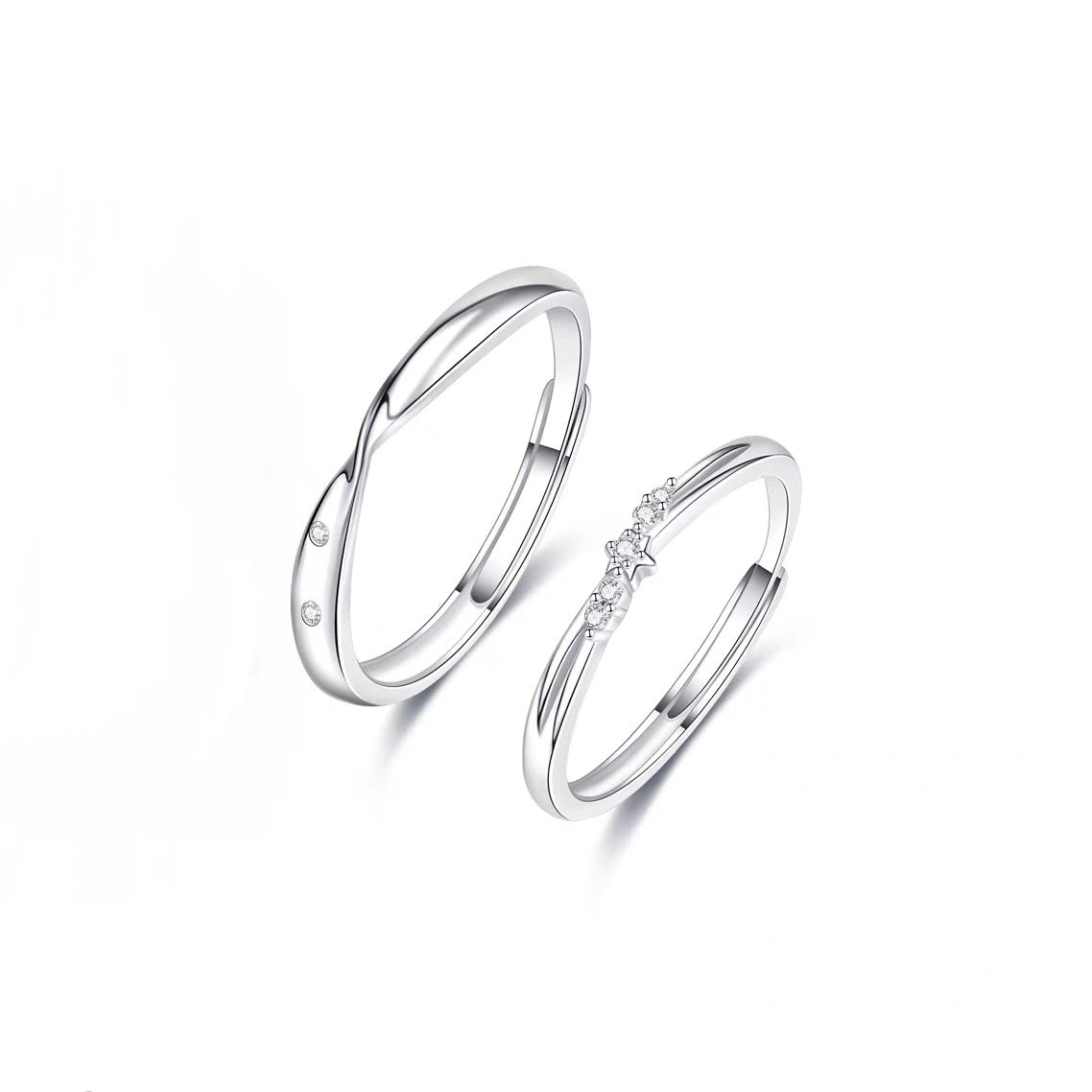 Damen eleganter Ring mit zeitgemäßem Design und funkelnden Akzenten Shop Nory