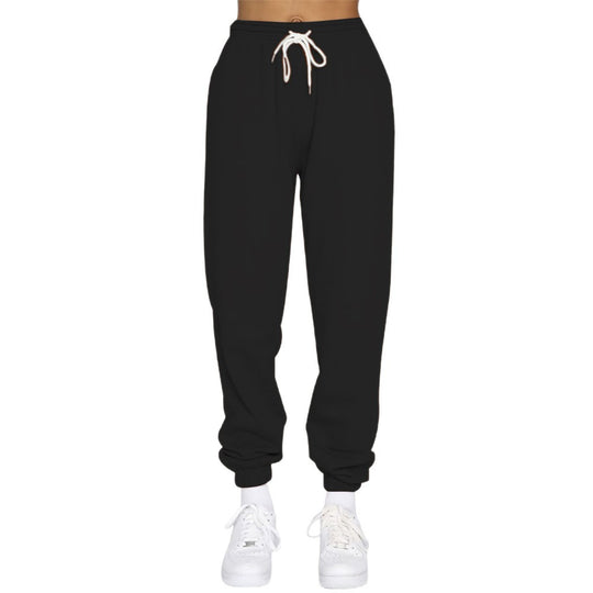 Damen nan High‑Waist Relax-Jogginghose mit elastischem Komfortbund, Kordelzug und gerippten Knöchelbündchen Shop Nory
