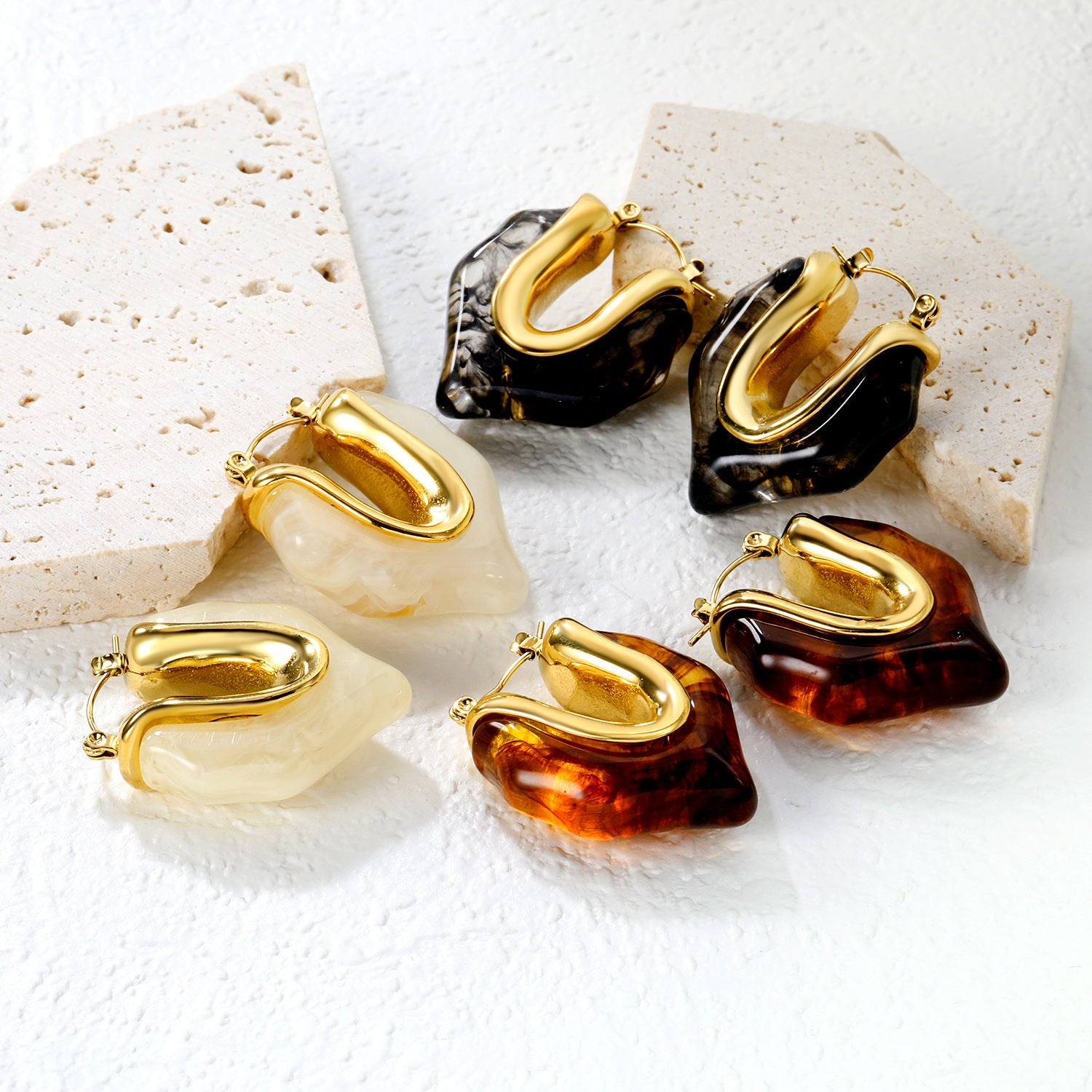 Damen Hängende Ohrstecker mit kreativem Design und elegantem Goldüberzug Shop Nory