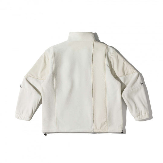 Unisex Oversize-Fleecejacke mit Nylon-Panelen, hohem Stehkragen und Multi-Taschen Shop Nory
