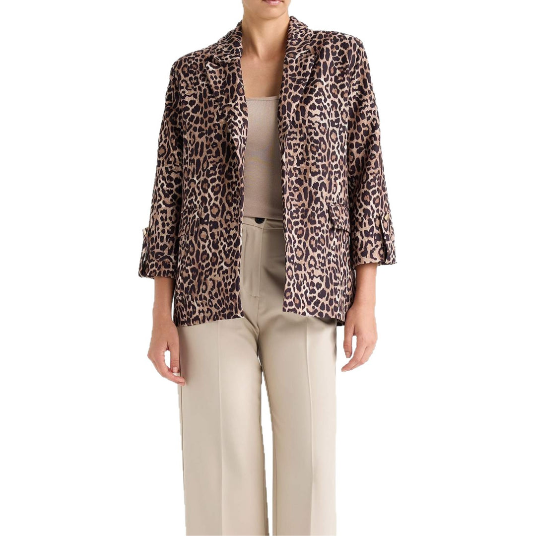 Damen Modische Leopardenmuster Blazer