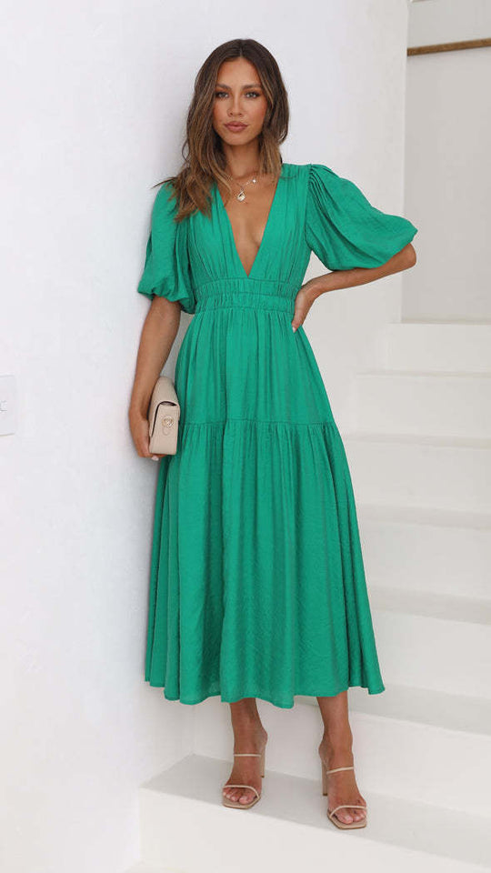 Taillierter Midikleid