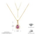 Damen Halskette mit tropfenförmigem Zirkonanhänger aus 925 Sterlingsilber und elegantem Design Shop Nory