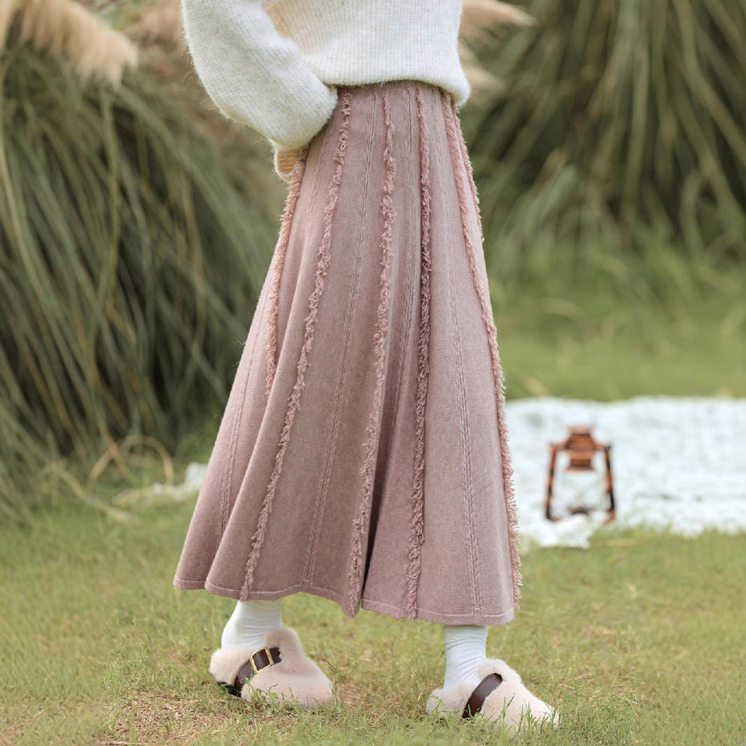 Damen Eleganter und fließender Maxirock Shop Nory