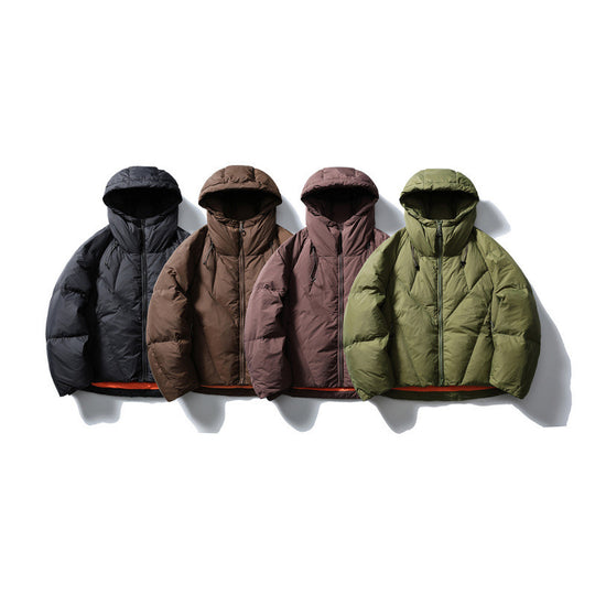 Unisex Leichte gesteppte Pufferjacke mit hoher Kapuze und Thermoisolierung Shop Nory