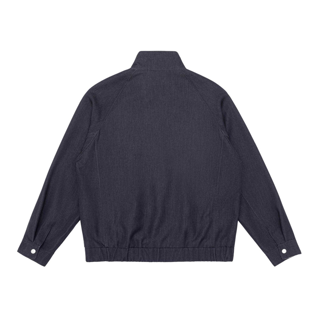 Unisex Kurzblouson im Denim‑Mix mit gesteppter Teilung, Stehkragen und verdecktem Reißverschluss Shop Nory