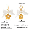 Damen Ohrhänger mit floralem Design und zarter Schleife Shop Nory