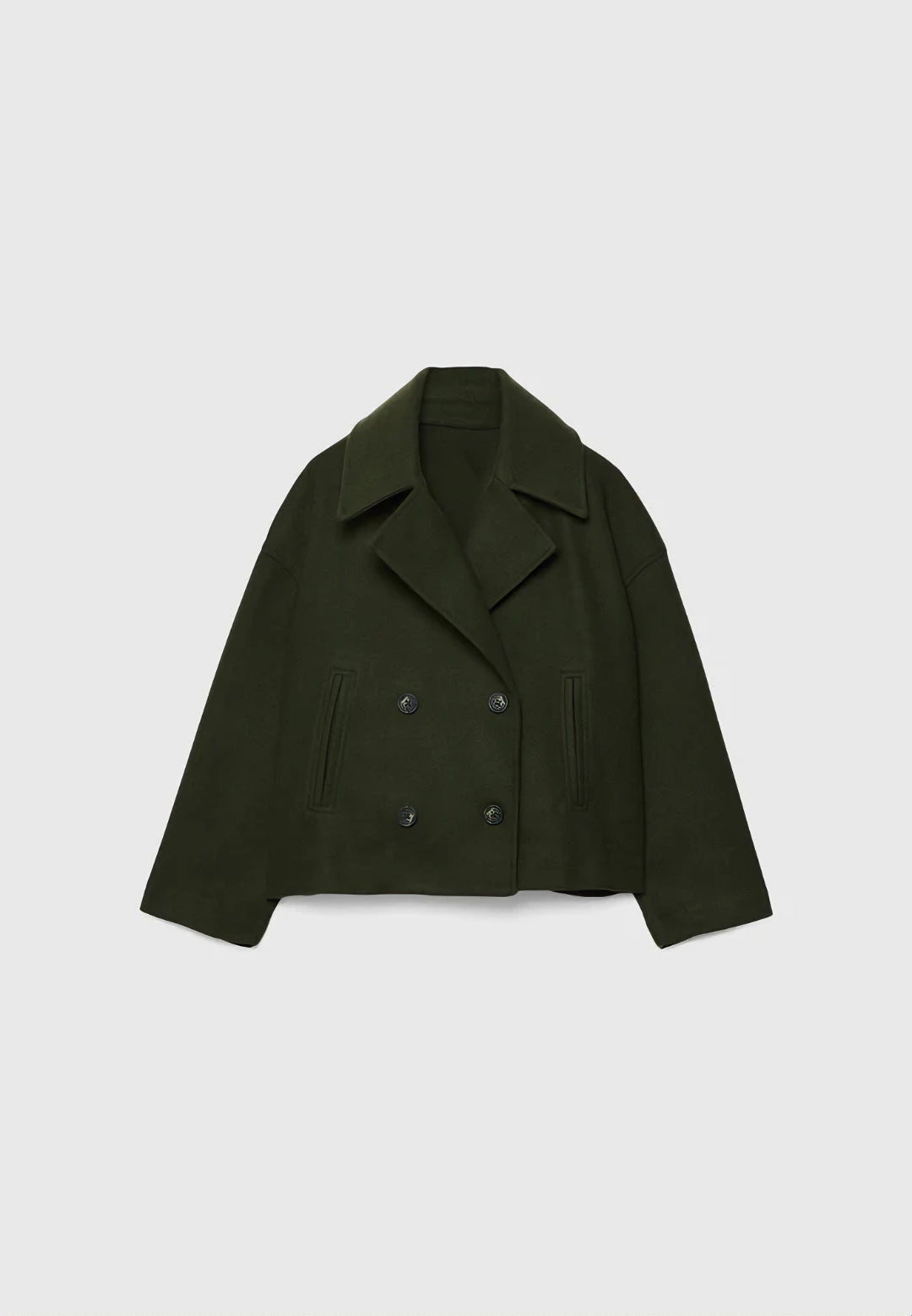 Damen Modische Kurzjacke mit doppelter Knopfleiste