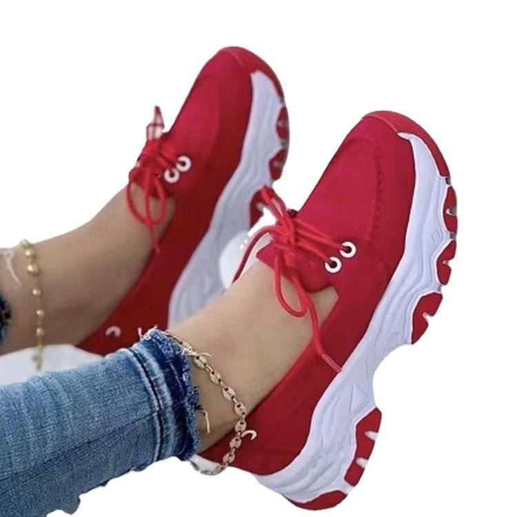 Damen Plateau-Sneaker mit dicker Profilsohle und sportlichem Schnürdesign Shop Nory
