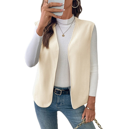 Damen Elegantes ärmelloses Blazer-Oberteil Shop Nory