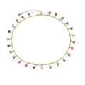 Damen Fußkettchen mit bunten Augen-Anhängern und eleganter Gliederkette Shop Nory
