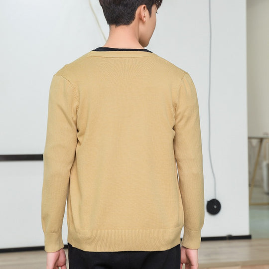 Herren Feiner V‑Ausschnitt-Cardigan aus leichtem Feinstrick mit geripptem Saum Shop Nory