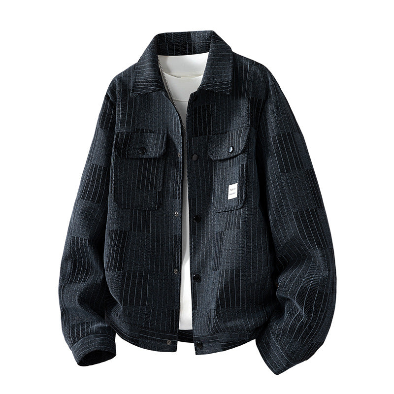 Herren Modische Jacke mit seitlichen Brusttaschen Shop Nory
