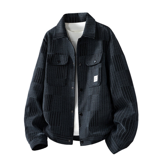 Herren Modische Jacke mit seitlichen Brusttaschen Shop Nory
