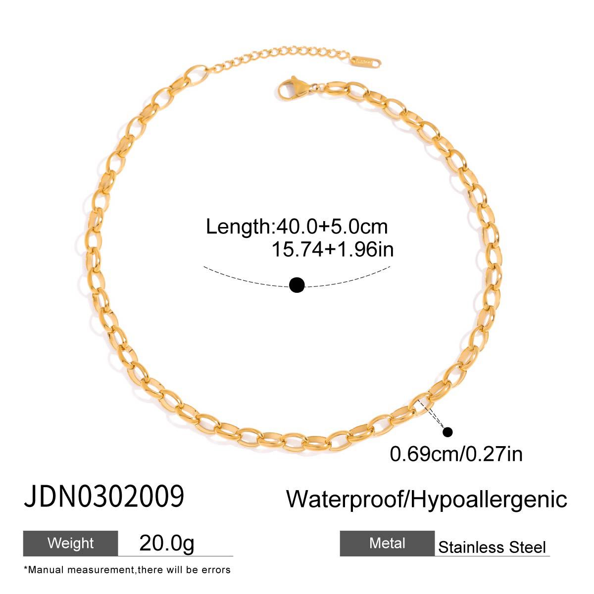 Damen Edelstahl Halskette mit luxuriösem Gliederdesign Shop Nory