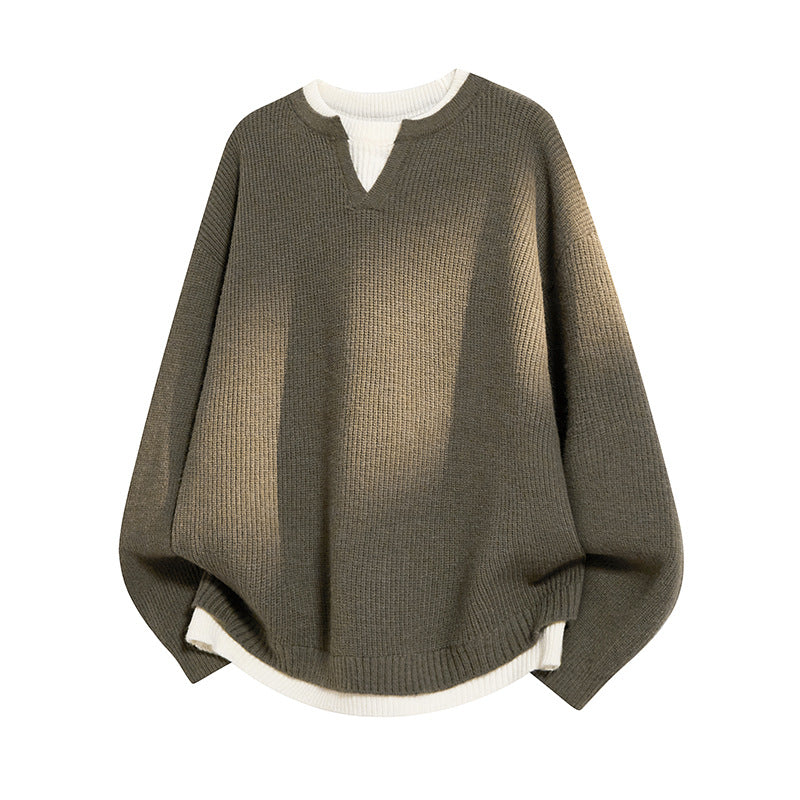 Damen Eleganter lässiger Pullover mit V-Ausschnitt und weitem Schnitt Shop Nory