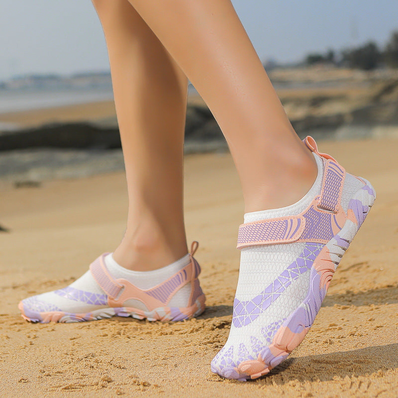 Damen Multifunktionale Aqua-Badeschuhe mit rutschfester Sohle und elastischem Klettverschluss Shopnory