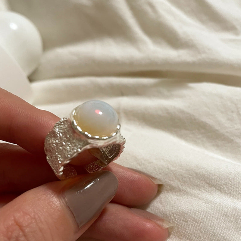 Damenring mit edlem Opal-Element und filigranem Silberdesign Shop Nory