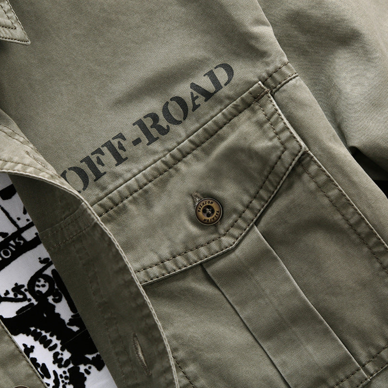Herren Longline Canvas-Overshirt im Utility-Stil mit Brustpattentaschen Shop Nory